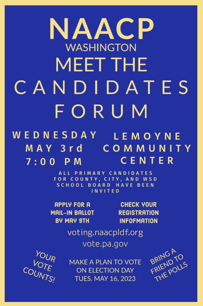 Candidates Forum 2023 – NAACP Washington PA